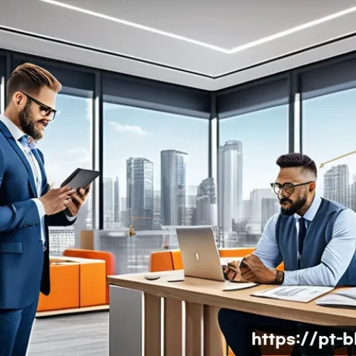 Home 33 건축산업기사와 해외 건축 프로젝트 경험 - A detailed digital illustration of an international construction project team in a modern office, fe...
